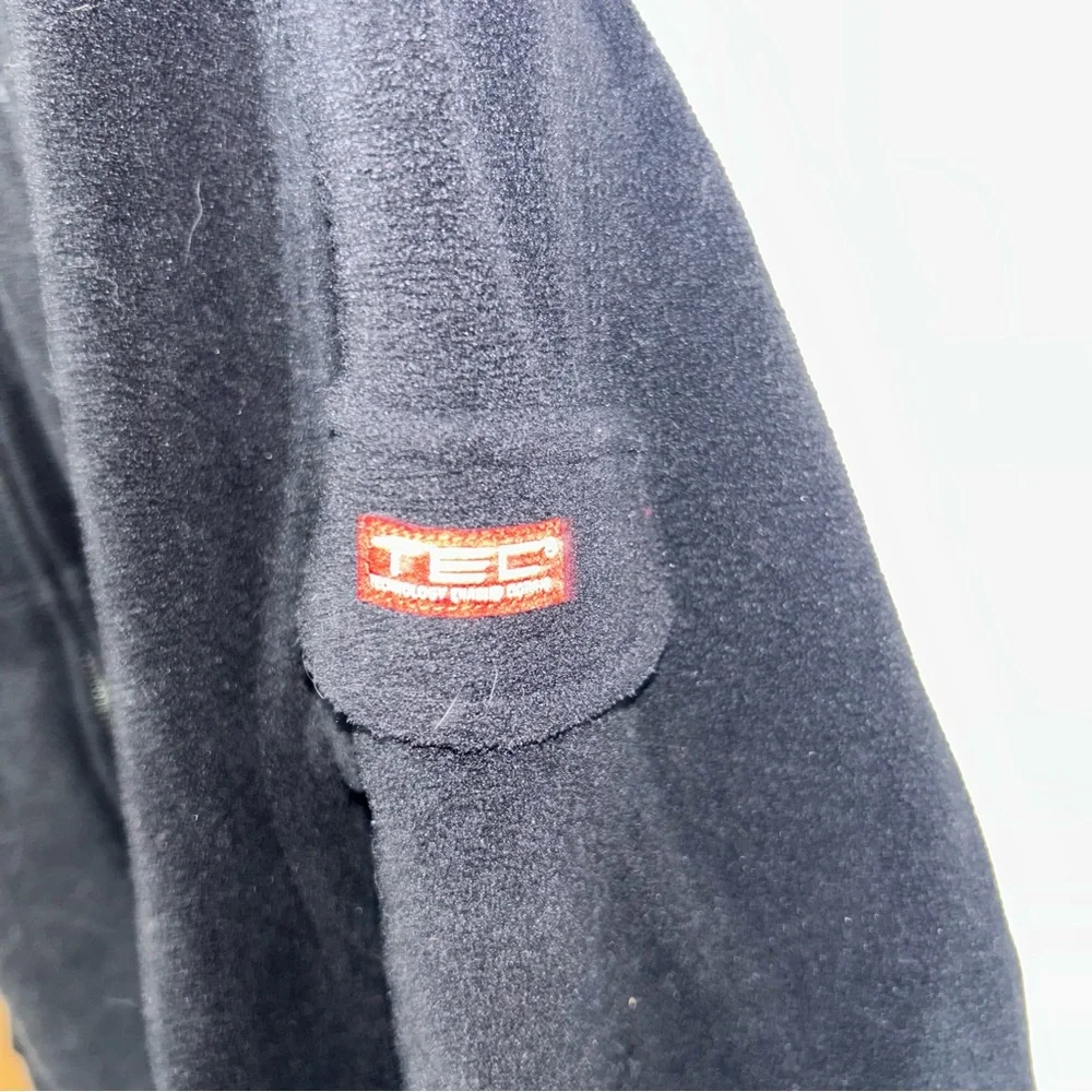 SCOTTeVEST TEC Jacket Mens M Full Zip Hooded Black Fleece Long Sleeve Zip Up M